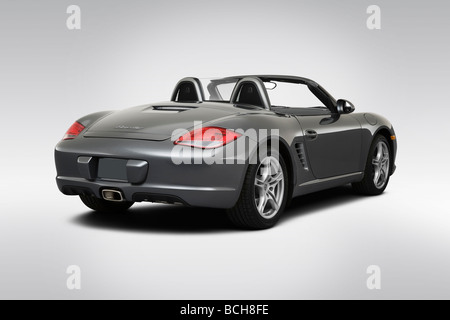 2009 Porsche Boxster in grigio - angolo posteriore vista Foto Stock