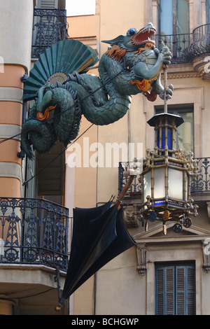 Dragon La Rambla Catalunya Barcellona Spagna Foto Stock