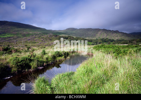 Cloonee Loughs vicino a Kenmare County Kerry sud ovest Irlanda Foto Stock