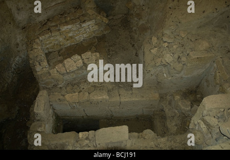 Tholos micenea beehive tomba risalente 1350BC a Tzanata vicino a Poros sull'isola greca di Cefalonia Grecia GR Foto Stock