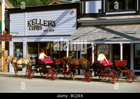 Horse & Buggy Tours su Broadway Street Skagway AK SE Estate Foto Stock