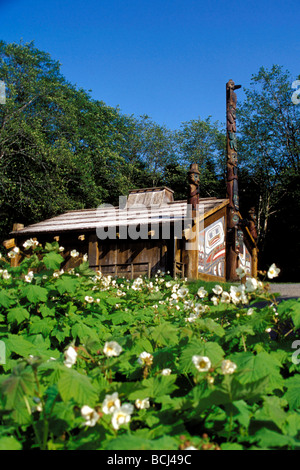 Tlingit Clan House Totem Bight State Historical Park Foto Stock