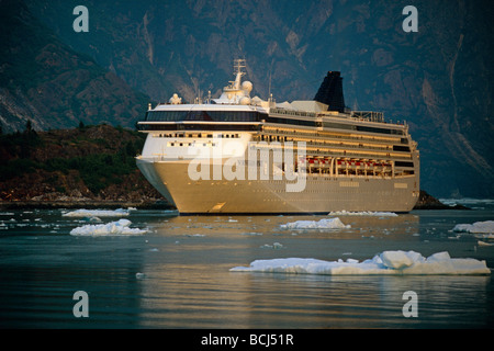 La Norwegian Cruise Ship *Spirito* Tracy Arm SE AK Estate w/Iceberg Fords-Terror selvaggia Foto Stock