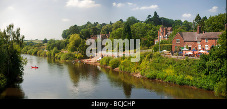 Inghilterra midlands worcestershire valle del fiume Severn arley village acqua paesaggio paesaggio panoramico la natura pittoresca struttura hou Foto Stock