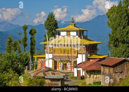 India, Sikkim, Ravangla (Rabongla), Ralang, vecchio Gompa Ralang Foto Stock