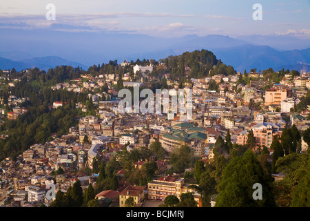 India Bengala Occidentale, Darjeeling, vista del centro città Foto Stock