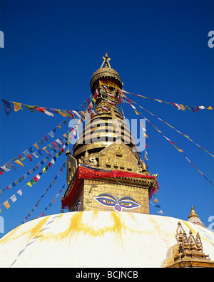 Il Nepal, Kathmandu, Swayambhunath Temple Foto Stock