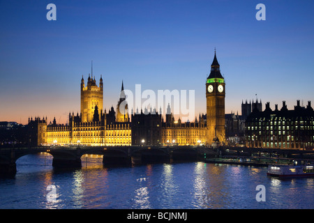 Big Ben & Case del Parlamento di Londra, Inghilterra Foto Stock