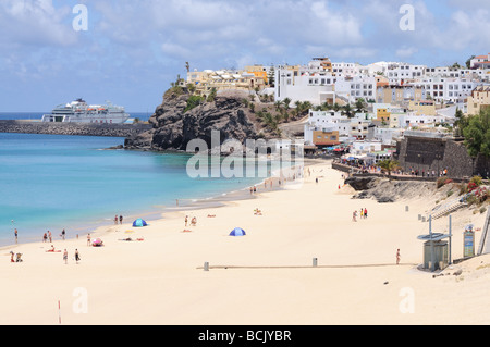 Spiaggia di Morro Jable, Isola Canarie Fuerteventura, Spagna Foto Stock