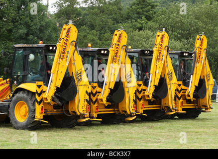 J C sfere, JCB Team Display a Ambergate, Derbyshire, England, Regno Unito Foto Stock