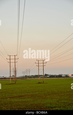 Le linee elettriche in Abingdon, England Regno Unito Foto Stock