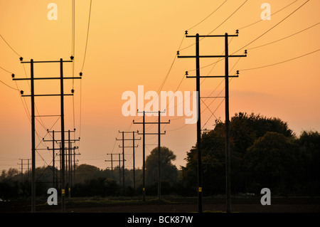 Le linee elettriche in Abingdon, England Regno Unito Foto Stock