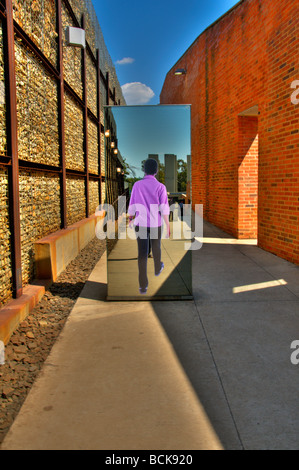 Visualizzazione realistica presso il Museo dell'Apartheid a Johannesburg in Sud Africa Foto Stock