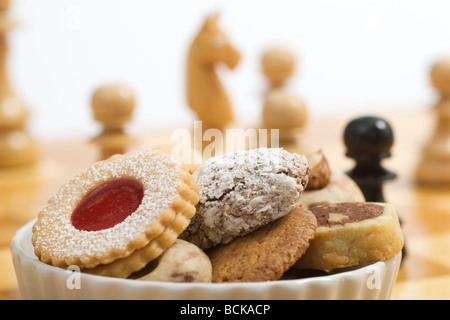 Biscotti a scacchiera Foto Stock