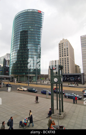Tedesco di casa railsway su Potsdamer Platz; Germania Foto Stock