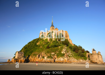 Mont st michel, st, Mont Saint Michel, Francia Normandia Foto Stock