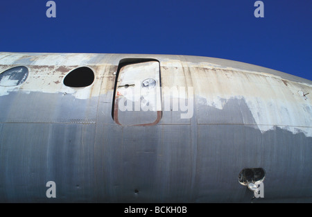 Resti di aereo, vista parziale Foto Stock