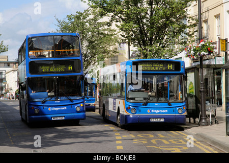 Cheltenham Spa Gloucestershire England Regno Unito stagecoach autobus nel centro della città Foto Stock