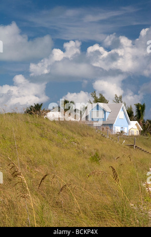 Casa sulla spiaggia cittadina di speranza il gomito Cay isole Abaco Bahamas Foto Stock
