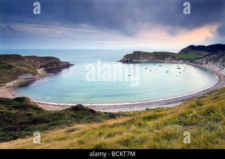 Lulworth Cove sull'Isola di Purbeck South Dorset South West England Regno Unito Foto Stock