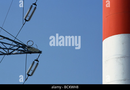 Pilone di elettricità Foto Stock