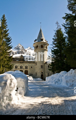 Castello Savoia Gressoney Saint Jean Aosta Italia Foto Stock