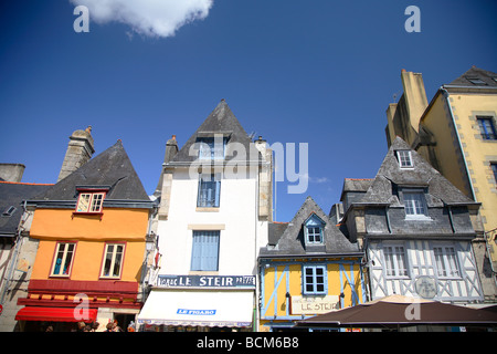 Metà case con travi di legno, Francia, Bretagna Bretagne, Finisterre, Finistère, Quimper Foto Stock