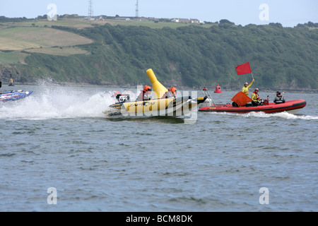 Zapcat Thundercat barcha a motore gara. Suono di Plymouth. Luglio 2009. 42 Vai Commando. Foto Stock