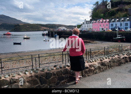 Portree sull'Isola di Skye in Scozia, Regno Unito Foto Stock