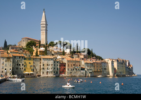 Croazia Istria Rovigno vista Foto Stock