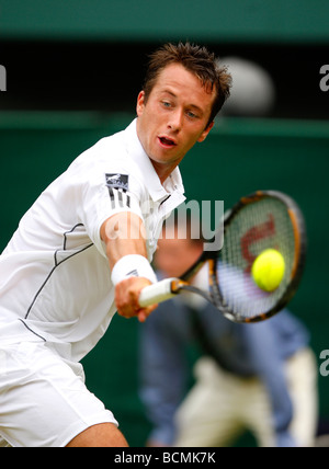 Campionati di Wimbledon 2009,Philipp KOHLSCHREIBER: risultati nei GER in azione Foto Stock