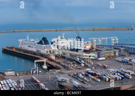 Eastern docks e al porto dei traghetti Dover Kent REGNO UNITO Foto Stock