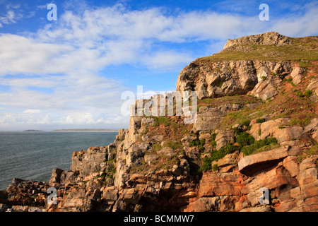 Rhossili Bay sulla penisola Gower, Swansea, Galles Foto Stock