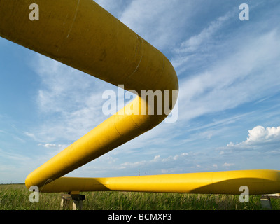 Il gas ad alta pressione pipeline Foto Stock