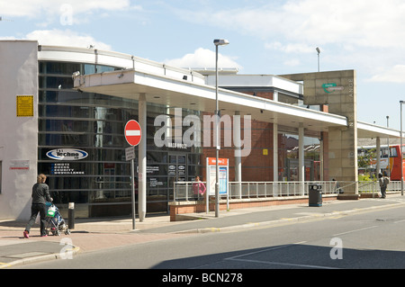 La stazione degli autobus, chorley, lancashire, Regno Unito Foto Stock