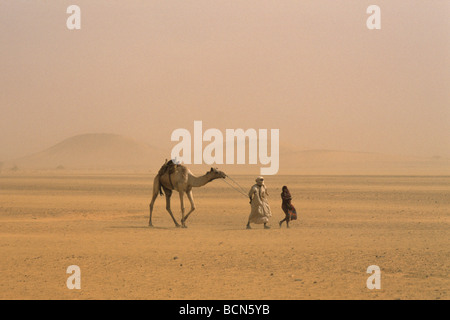 Sudan nubia vita quotidiana nel deserto Bayuda Foto Stock