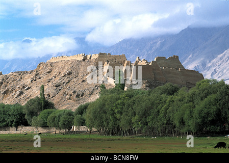 Una vista maestosa di Princess City, Taxkorgan tagiko contea autonoma , Kashgar Prefettura, Xinjiang Uyghur Regione autonoma, Foto Stock