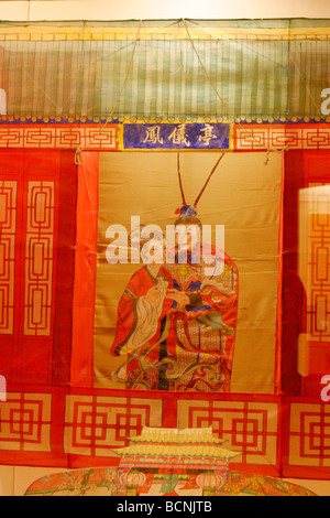 Aquilone con la leggenda di Lubu e Diaochan design, il Kite Museum, Weifang, Provincia di Shandong, Cina Foto Stock