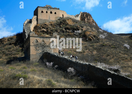 Rimangono danneggiati del Generale's Tower, Jinshanling Great Wall, nella provincia di Hebei, Cina Foto Stock