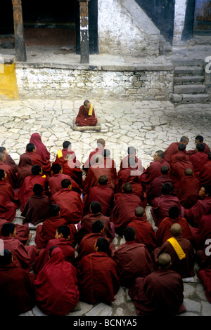 Qinghai tibet i monaci del monastero di Drepung Foto Stock