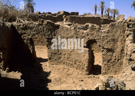 Libia resti della città antica di Germa Garamantis Foto Stock