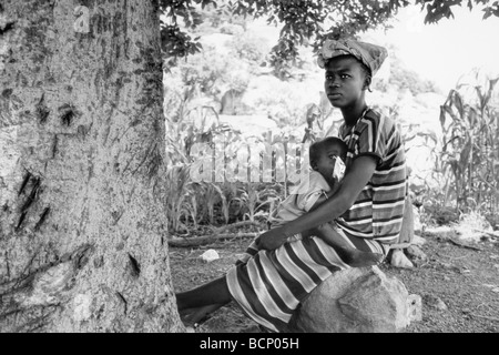 Senegal andiel bedik village Foto Stock