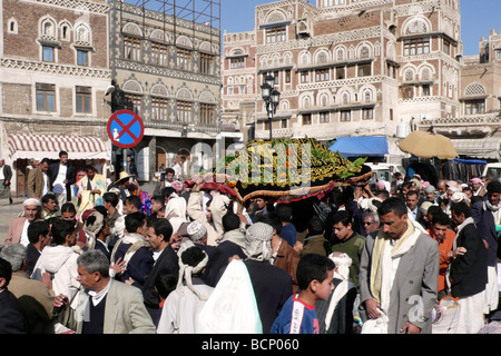 Yemen sana di un funerale Foto Stock