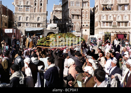 Yemen sana di un funerale Foto Stock