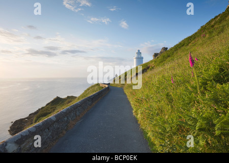 Strada per avviare Point Lighthouse South Hams District Devon England Regno Unito Foto Stock