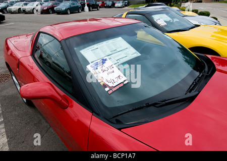 Dearborn, Chevrolet Corvette rivenditore vendita Foto Stock