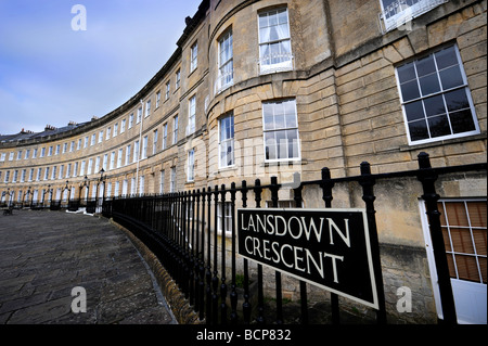 LANSDOWN CRESCENT nella città di Bath Regno Unito Foto Stock