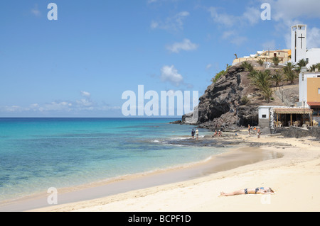 Spiaggia di Morro Jable, Isola Canarie Fuerteventura, Spagna Foto Stock