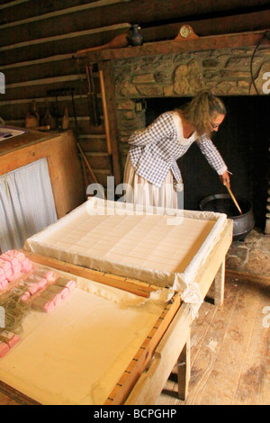 Sapone Maker suscita bollitore a Fort Boonesborough State Park Richmond Kentucky Foto Stock