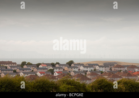 Robin Rigg offshore wind farm nel Solway Firth Robin Rigg è uno dei più grandi parchi eolici NEL REGNO UNITO Foto Stock